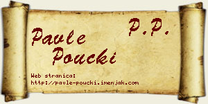 Pavle Poučki vizit kartica
